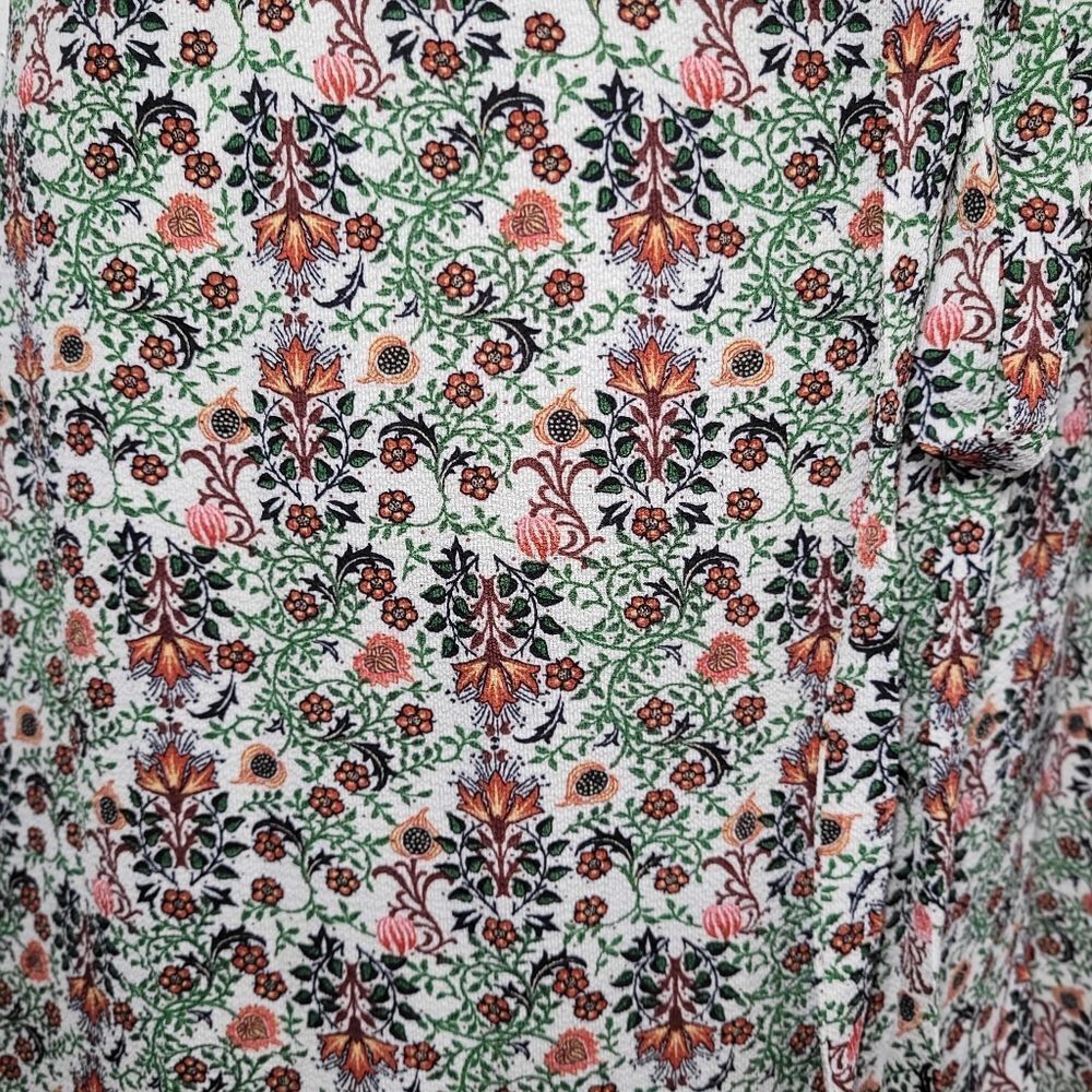 NWT Max Studio Patterned Ruffle Wrap Midi Dress N… - image 11